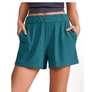 $28 New Crz Yoga Ribbed Sweat Shorts - Small - Green
